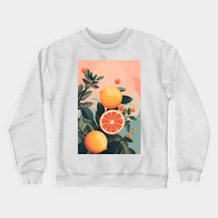 Red Orange Flowers Crewneck Sweatshirt